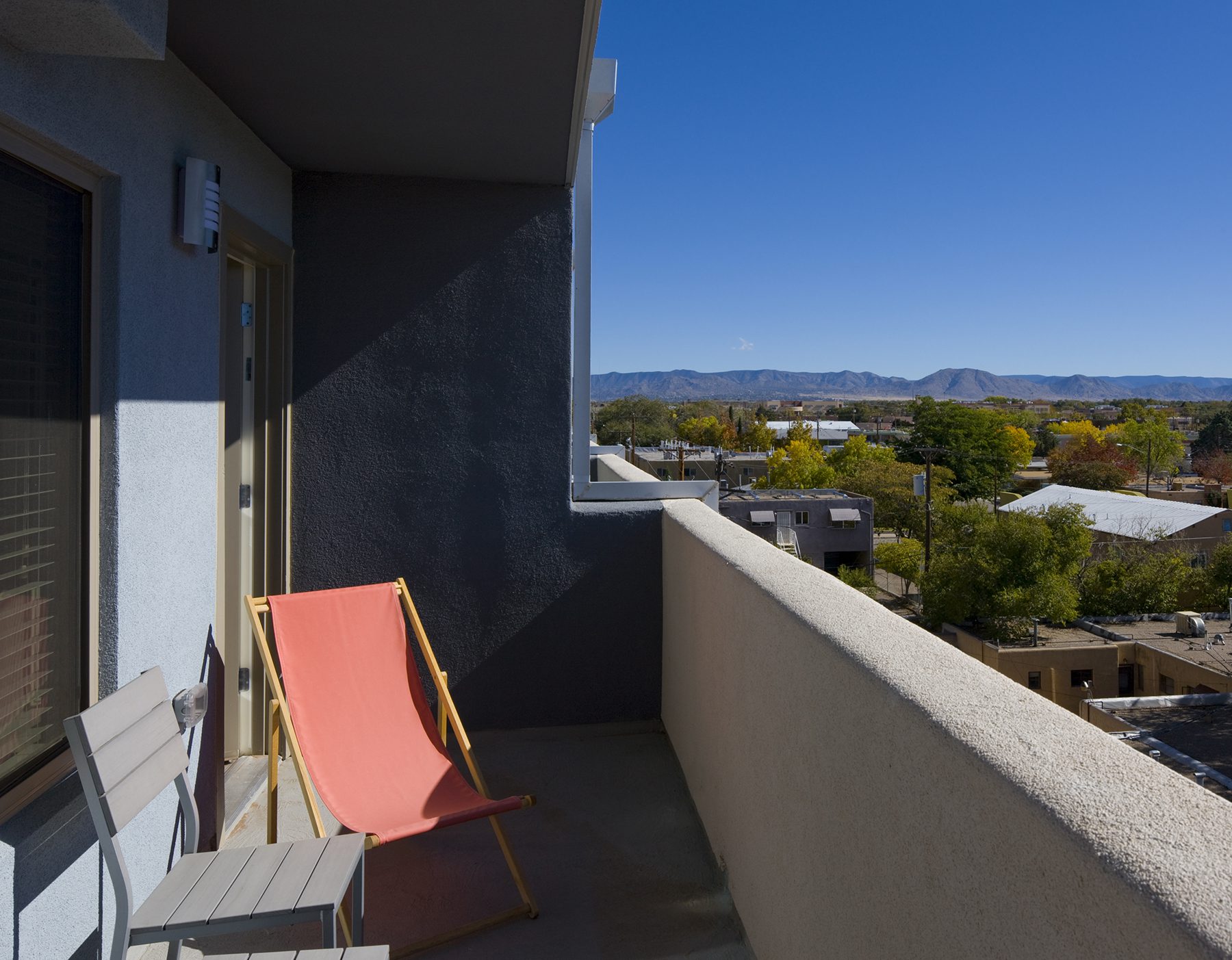 Private balcony with city views