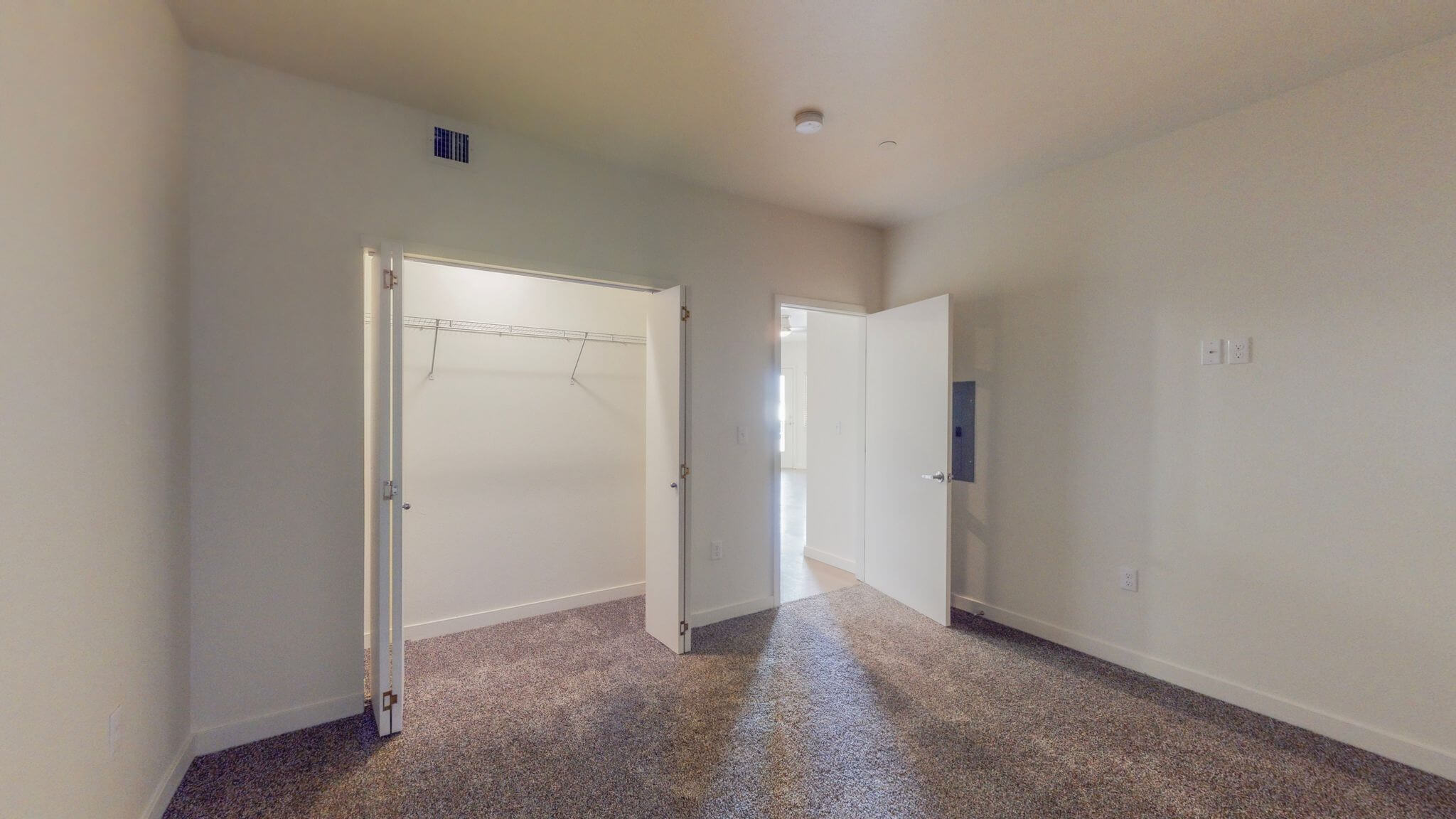 Bedroom with walk-in closet