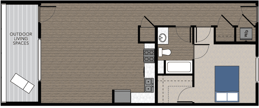 Floor plan of a type A living space
